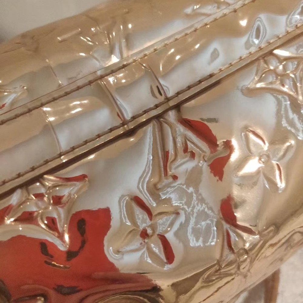 LV  pre-owned metallic Papillon tote bag - Picture 3 of 4